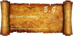 Bitner Gemma névjegykártya